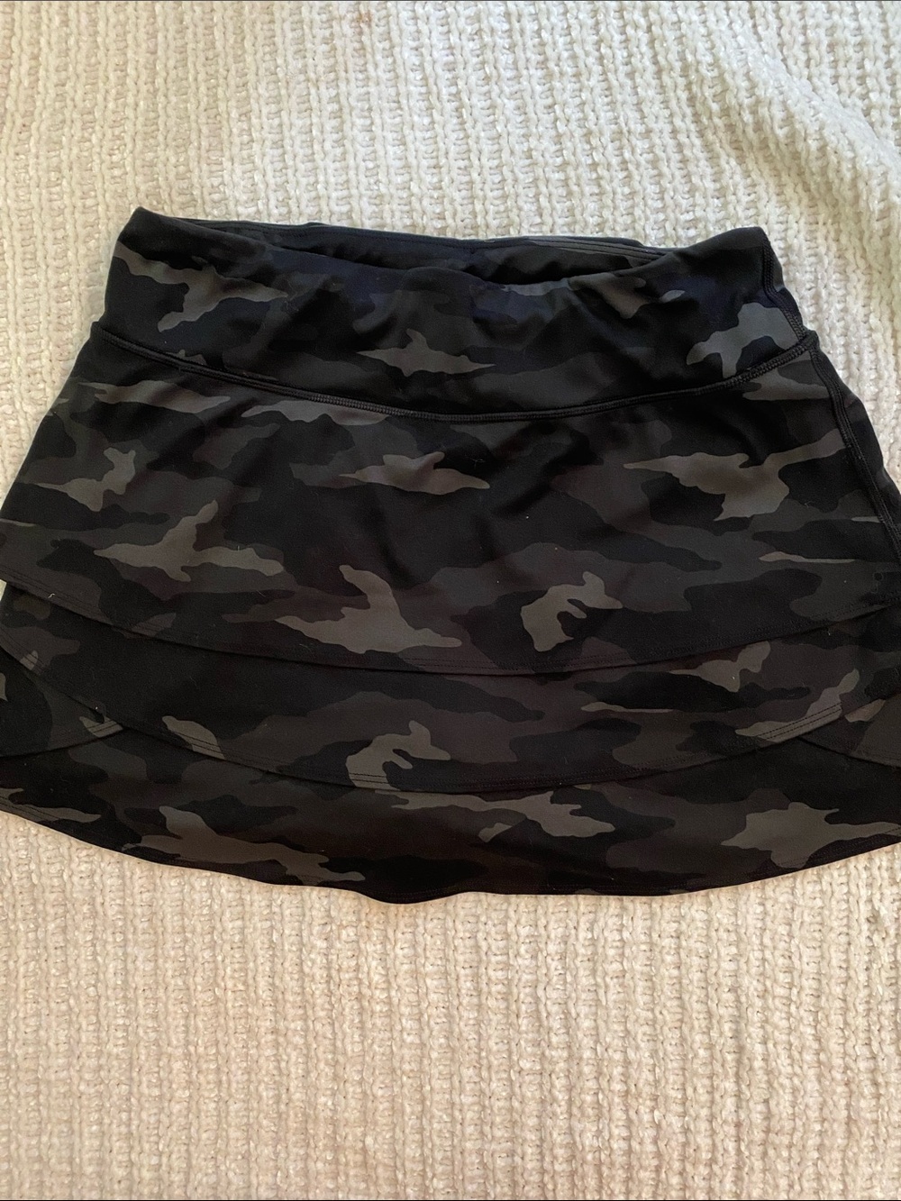 Girls  Black Camo Active Skirt